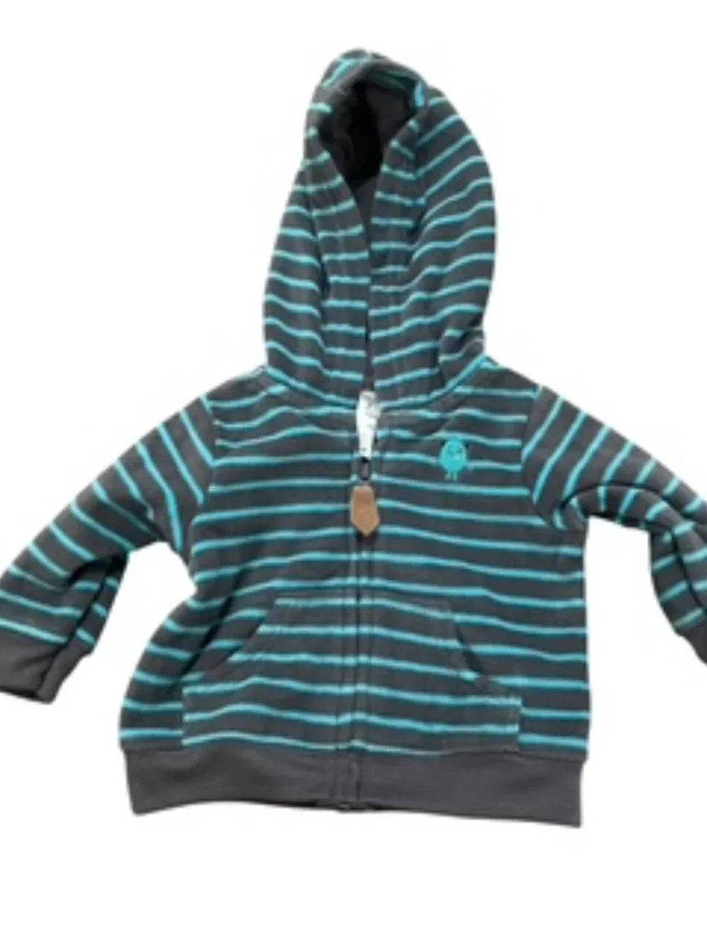 NEW Carters Baby Boy Hoodie Size Newborn zip front long sleeve NWT